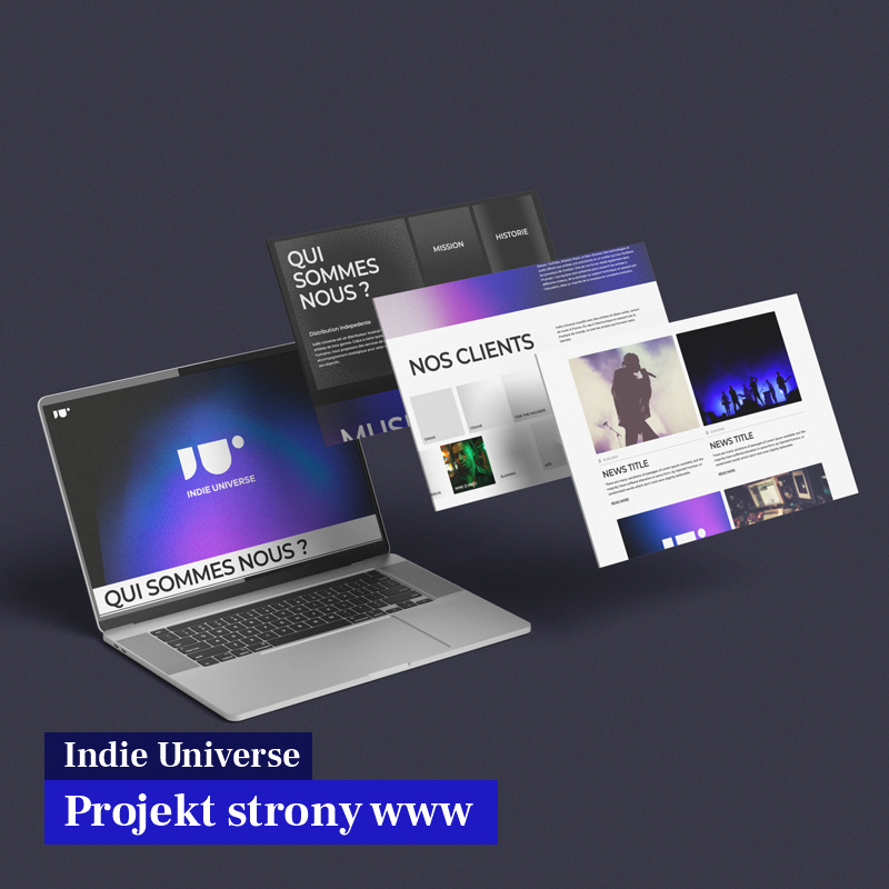 indie universe - projekt strony www